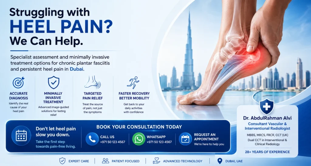Plantar fasciitis and heel pain treatment consultation in Dubai