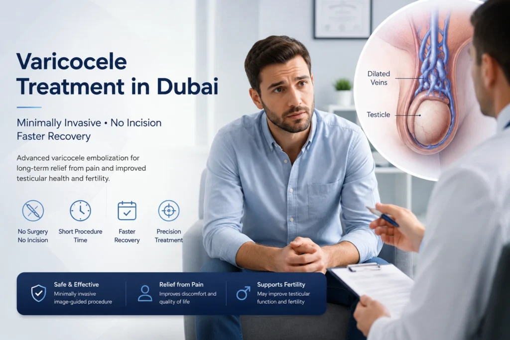 Varicocele treatment in Dubai for enlarged testicular veins